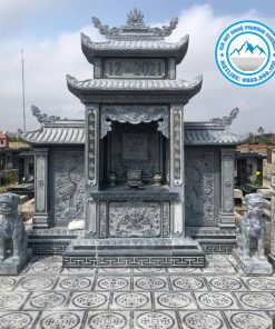 Lăng Thờ Cánh Hạc Chất Liệu Đá Xanh Đen